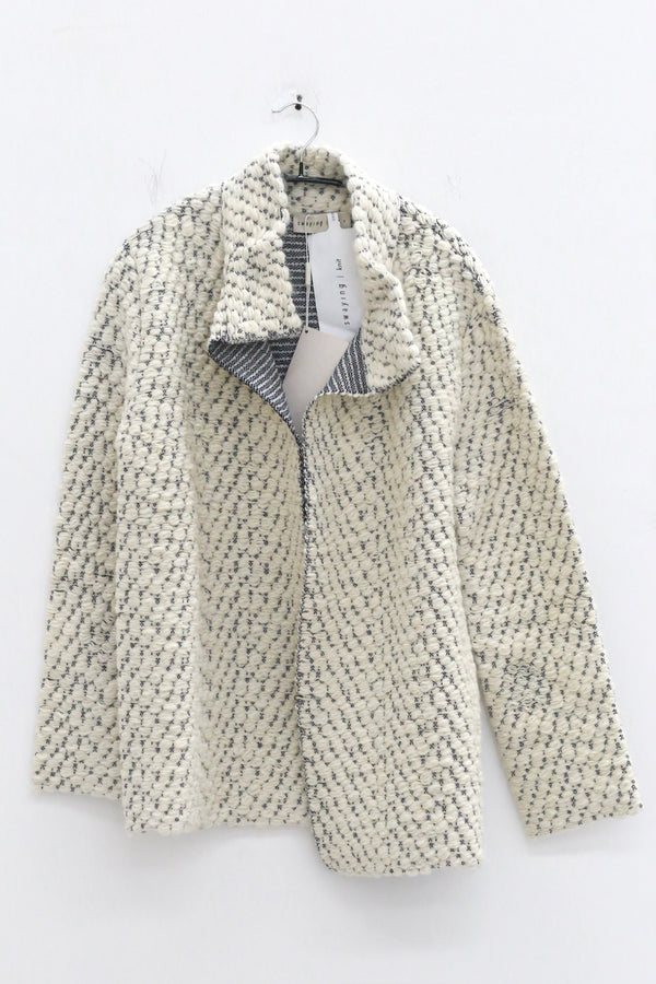 SWAYING 25 Autumn and Winter Cloud Jacquard Short Jacket SW-SW25AW1T23C1S2-BAI White